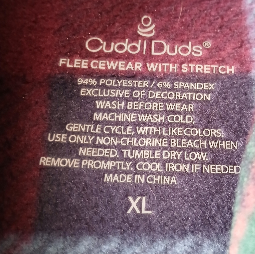 Cuddl Duds Women's Size XL Purple And Green Fleecewear Plaid Cardigan - Picture 2 of 6